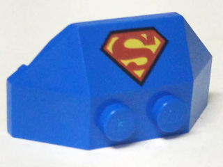 LEGO® los onderdeel Wig met Motief in kleur Blauw 47759pb11