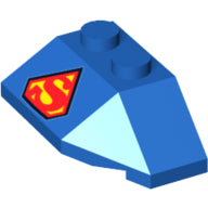 LEGO® los onderdeel Wig met Motief in kleur Blauw 47759pb11