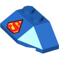 Plaatje in Gallery viewer laden, LEGO® los onderdeel Wig met Motief in kleur Blauw 47759pb11