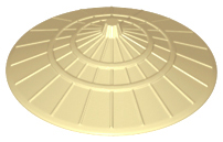 LEGO® los onderdeel Hoofddeksels in kleur Geelbruin 93059