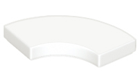LEGO® los onderdeel Tegel Rond in kleur Wit 27925
