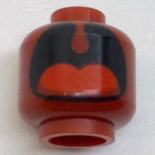Plaatje in Gallery viewer laden, LEGO® los onderdeel Hoofd in kleur Donkerrood 3626pb1719