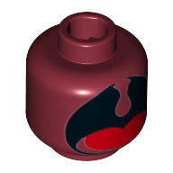 Plaatje in Gallery viewer laden, LEGO® los onderdeel Hoofd in kleur Donkerrood 3626pb1719