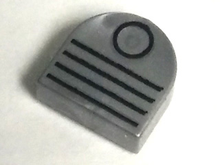 Plaatje in Gallery viewer laden, LEGO® los onderdeel Tegel Rond met Motief Zilver 24246pb001