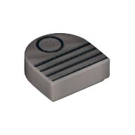 Plaatje in Gallery viewer laden, LEGO® los onderdeel Tegel Rond met Motief Zilver 24246pb001