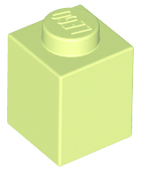 Plaatje in Gallery viewer laden, LEGO® los onderdeel Steen in kleur Geelachtig Groen 3005