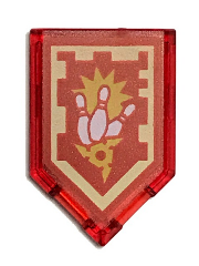 LEGO® Tegel Aangepast met Motief Doorzichtig Rood 22385pb105