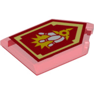 LEGO® Tegel Aangepast met Motief Doorzichtig Rood 22385pb105
