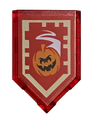 LEGO® Tegel Aangepast met Motief Doorzichtig Rood 22385pb113