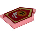 LEGO® Tegel Aangepast met Motief Doorzichtig Rood 22385pb113