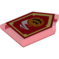 LEGO® Tegel Aangepast met Motief Doorzichtig Rood 22385pb113