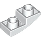 LEGO® los onderdeel Dakpan Gebogen in kleur Wit 24201