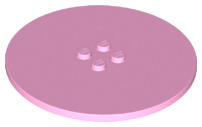 LEGO® los onderdeel Tegel Rond in kleur Fel Roze 6177