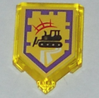 LEGO® Tegel Aangepast met Motief Doorzichtig Geel 22385pb060