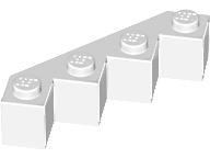 LEGO® los onderdeel Steen Aangepast in kleur Wit 14413
