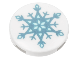 LEGO® los onderdeel Tegel Rond met Motief Wit 14769pb182