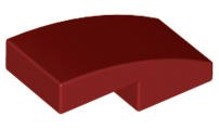 LEGO® los onderdeel Dakpan Gebogen in kleur Donkerrood 11477