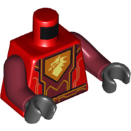 LEGO® los onderdeel Lijf met Motief Rood 973pb2751c01