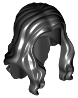 LEGO® los onderdeel Haar in kleur Zwart 95225