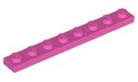 LEGO® los onderdeel Plaat Algemeen in kleur Donker Roze 3460
