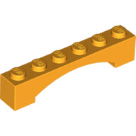 Plaatje in Gallery viewer laden, LEGO® los onderdeel Steen Boog Helder Licht Oranje 92950