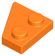 Plaatje in Gallery viewer laden, LEGO® los onderdeel Wig Plaat in kleur Oranje 24307