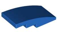 LEGO® los onderdeel Dakpan Gebogen in kleur Blauw 93606