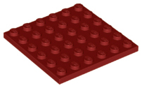 Plaatje in Gallery viewer laden, LEGO® los onderdeel Plaat Algemeen in kleur Donkerrood 3958