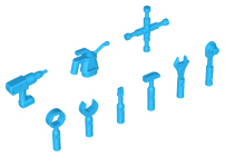 LEGO® los onderdeel Accessoire Donker Azuurblauw 11402