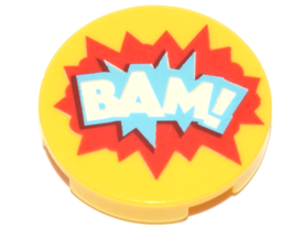 LEGO® los onderdeel Tegel Rond met Motief Geel 14769pb168