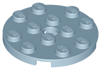 LEGO® los onderdeel Plaat Rond in kleur Zandblauw 60474