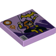 Plaatje in Gallery viewer laden, LEGO® los onderdeel Tegel met Motief Lavendel 3068bpb1059