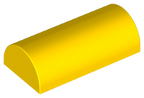 LEGO® los onderdeel Dakpan Gebogen in kleur Geel 6192