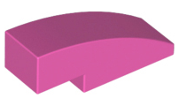 Plaatje in Gallery viewer laden, LEGO® los onderdeel Dakpan Gebogen Donker Roze 50950