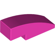 Plaatje in Gallery viewer laden, LEGO® los onderdeel Dakpan Gebogen Donker Roze 50950