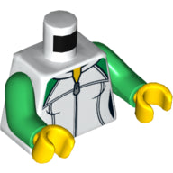 Plaatje in Gallery viewer laden, LEGO® los onderdeel Lijf met Motief Wit 973pb2607c01