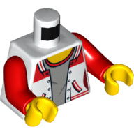 Plaatje in Gallery viewer laden, LEGO® los onderdeel Lijf met Motief Wit 973pb2626c01