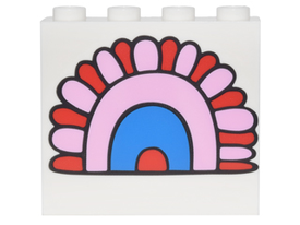 LEGO® los onderdeel Paneel met Motief Wit 60581pb071