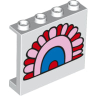 Plaatje in Gallery viewer laden, LEGO® los onderdeel Paneel met Motief Wit 60581pb071