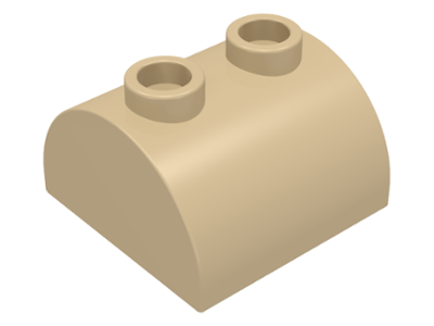 LEGO® los onderdeel Dakpan Gebogen in kleur Geelbruin 30165