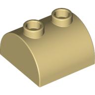 Plaatje in Gallery viewer laden, LEGO® los onderdeel Dakpan Gebogen in kleur Geelbruin 30165
