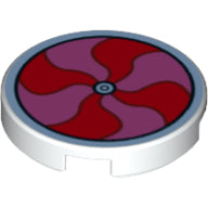 LEGO® los onderdeel Tegel Rond met Motief Wit 14769pb154