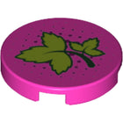 LEGO® onderdeel Tegel Rond met Motief Donker Roze 14769pb178