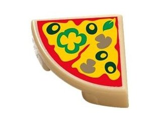 LEGO® onderdeel Tegel Rond met Motief Geelbruin 25269pb003