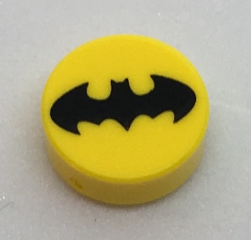 LEGO® los onderdeel Tegel Rond met Motief Geel 98138pb065