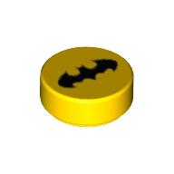 LEGO® los onderdeel Tegel Rond met Motief Geel 98138pb065
