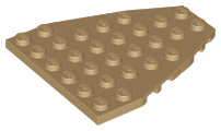 Plaatje in Gallery viewer laden, LEGO® los onderdeel Wig Plaat Donker Geelbruin 50303