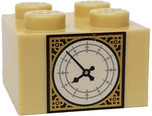 LEGO® los onderdeel Steen met Motief Geelbruin 3003pb091
