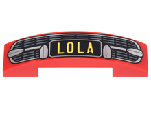 Plaatje in Gallery viewer laden, LEGO® onderdeel Dakpan Gebogen met Motief Rood 93273pb062