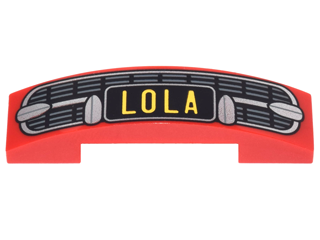 LEGO® onderdeel Dakpan Gebogen met Motief Rood 93273pb062